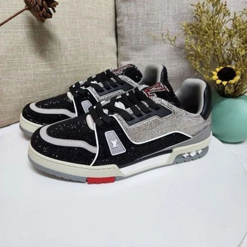Louis Vuitto n Trainer Crystal Black Red Sale