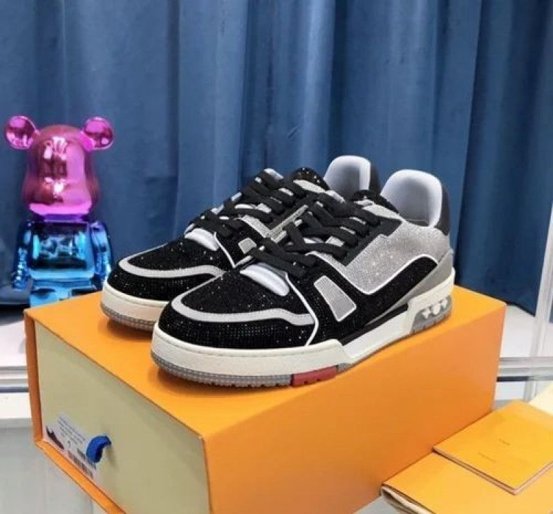 Louis Vuitto n Trainer Crystal Black Red Sale