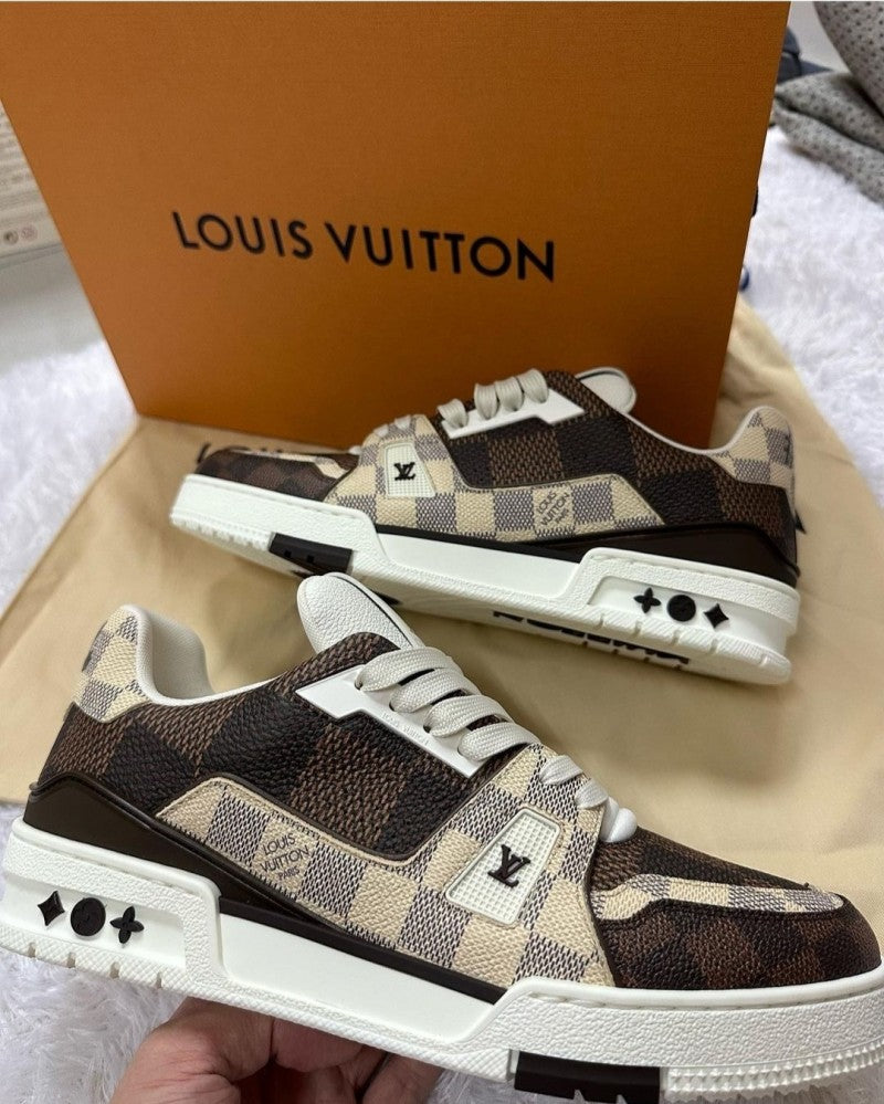 Louis Vuitton Trainer Brown Checkered Sale