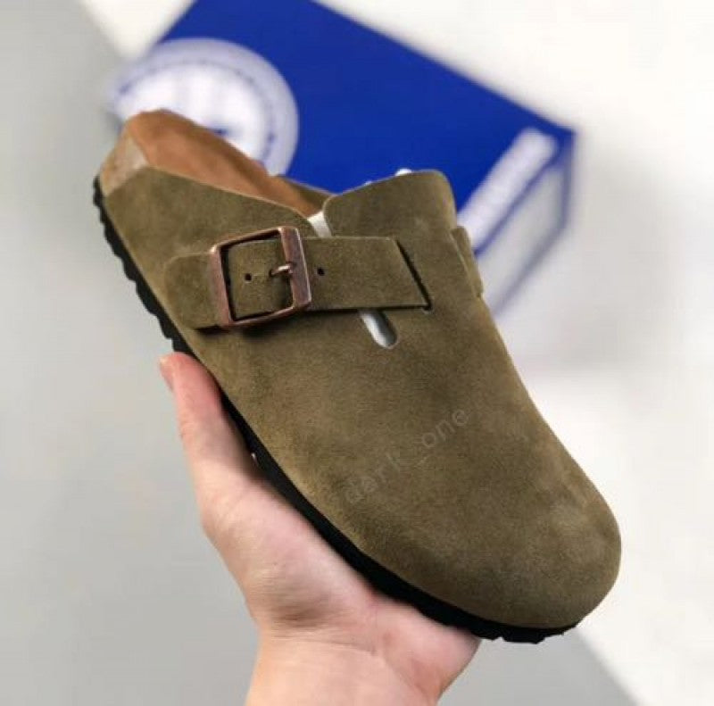 Olive green birkenstock boston