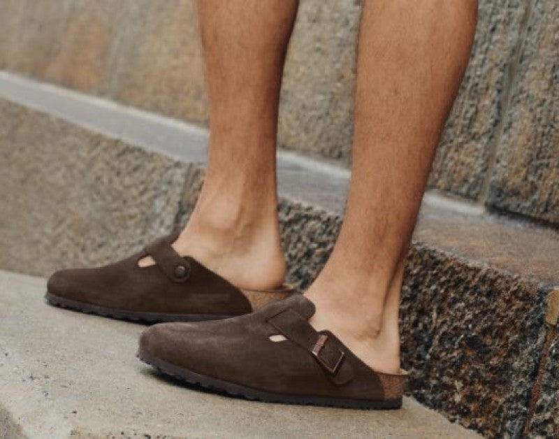 Brown suede Birkenstock Boston