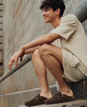 Brown suede Birkenstock Boston