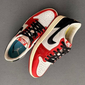 Air Jordan 1 Low x Trophy Room Sail and Varsity Red Fix