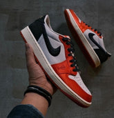 Air Jordan 1 Low x Trophy Room Sail and Varsity Red Fix