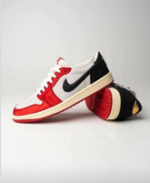 nikee Air jordan 1 low x trophy room sail and varsity red with og box and butter paper