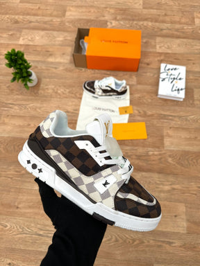 Louis Vuitton Trainer Brown Checkered Sale