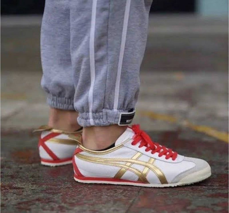 Onitsuka Tiger Mexico White Gold Red sale