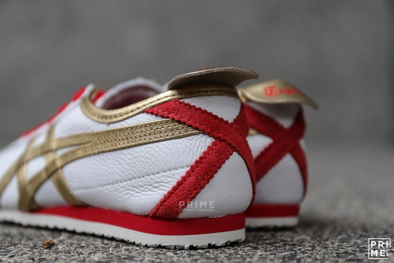 Onitsuka Tiger Mexico White Gold Red sale
