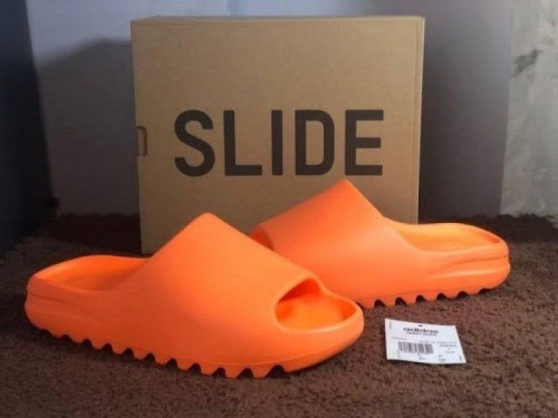 Adidass Yeezy Slide Enflame Orange with adidass blue box