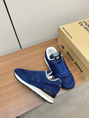 New Balance 574 x Miu Miu denim sneakers