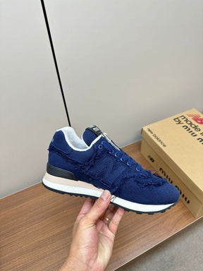 New Balance 574 x Miu Miu denim sneakers
