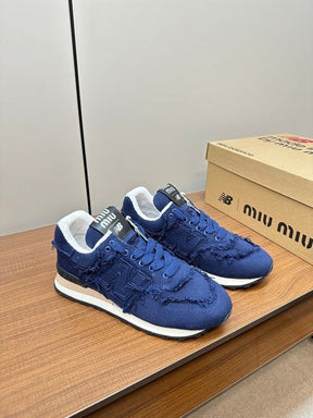 New Balance 574 x Miu Miu denim sneakers