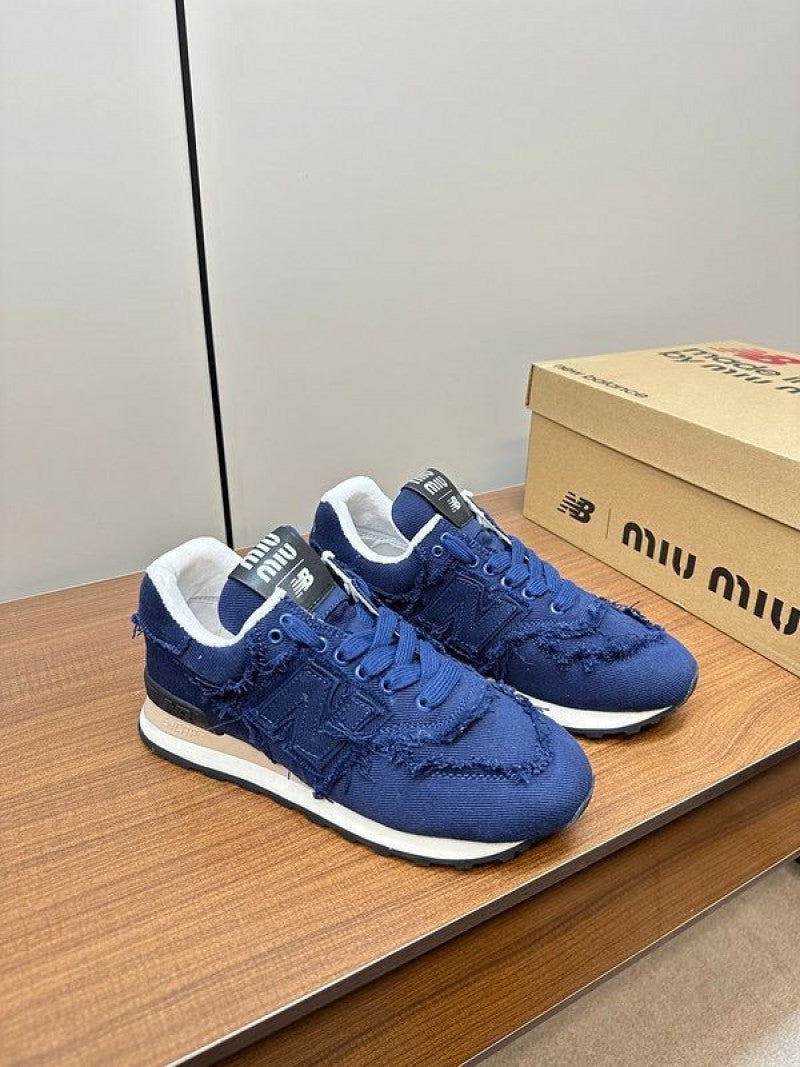 New Balance 574 x Miu Miu denim sneakers