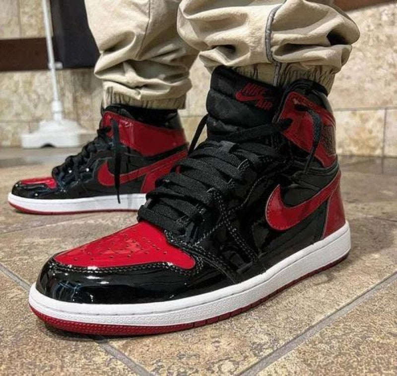 E Air jordan 1 bred patent no return