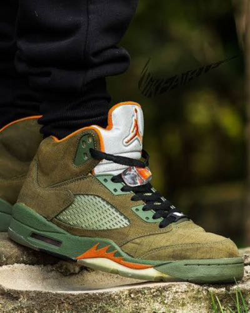 Nike Jordan Retro 5 Olive Sneakers fix rate