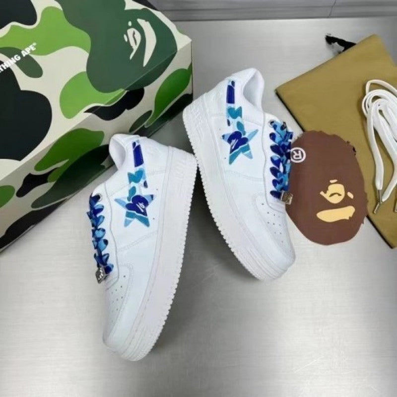 A Bathing Ape Bape Sta Low White ABC Camo Blue