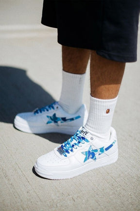 A Bathing Ape Bape Sta Low White ABC Camo Blue