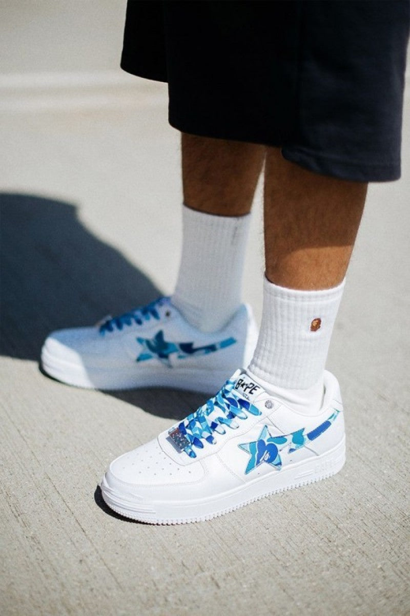 A Bathing Ape Bape Sta Low White ABC Camo Blue