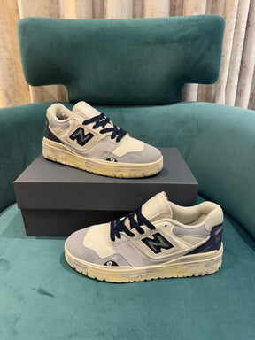New Balance 550 White Grey Painted