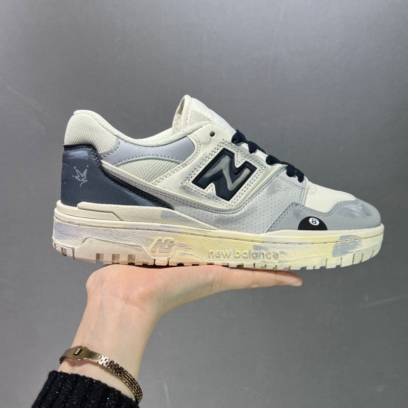 New Balance 550 White Grey Painted