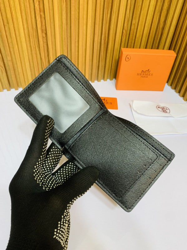 201 HERMES FULL BLACK PREMIUM QUALITY WALLET WITH BOX