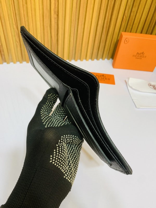 201 HERMES FULL BLACK PREMIUM QUALITY WALLET WITH BOX