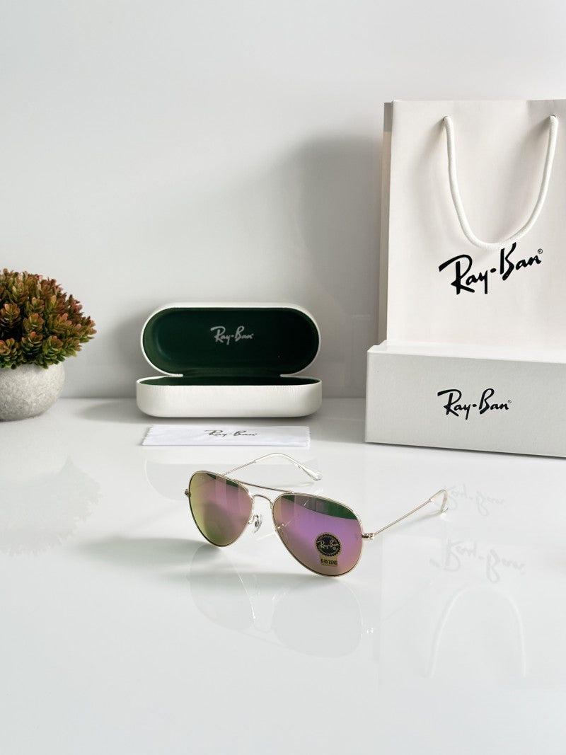 Rayban Aviator Gold Pink Mercury