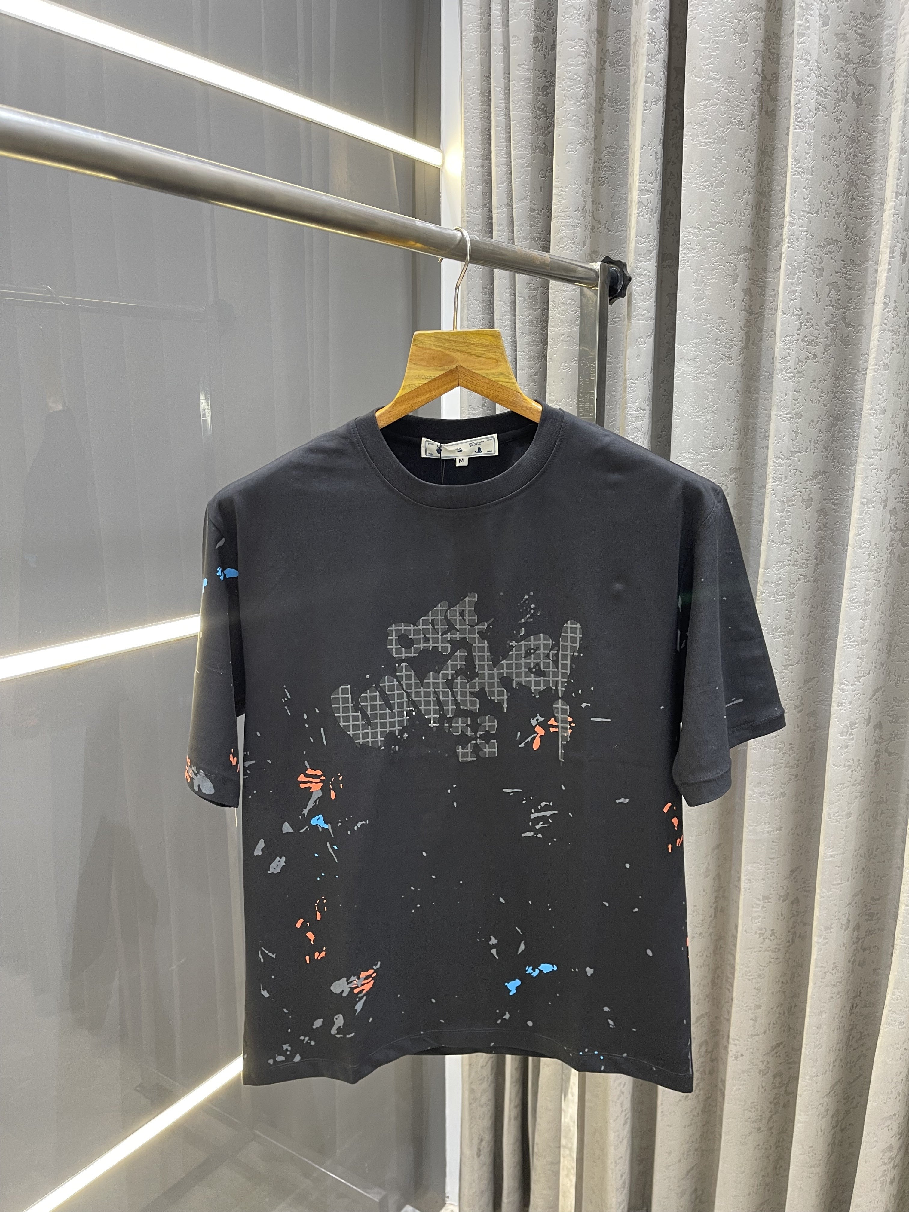 Big sale Off-White Black Printed Premium Oversized T-Shirt