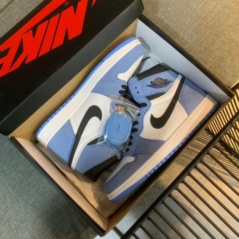 Jorda nn 1 University blue surplus semi ua crack top leather with extra laces for men As2