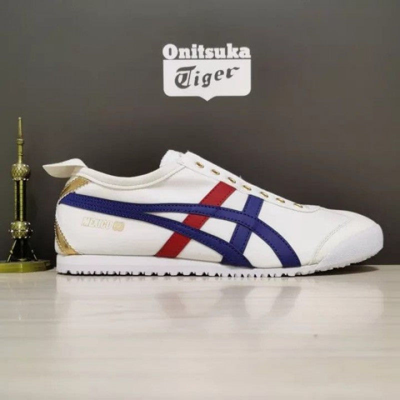 Onitsuka Tiger Mexico 66 Slip on white blue red x gold