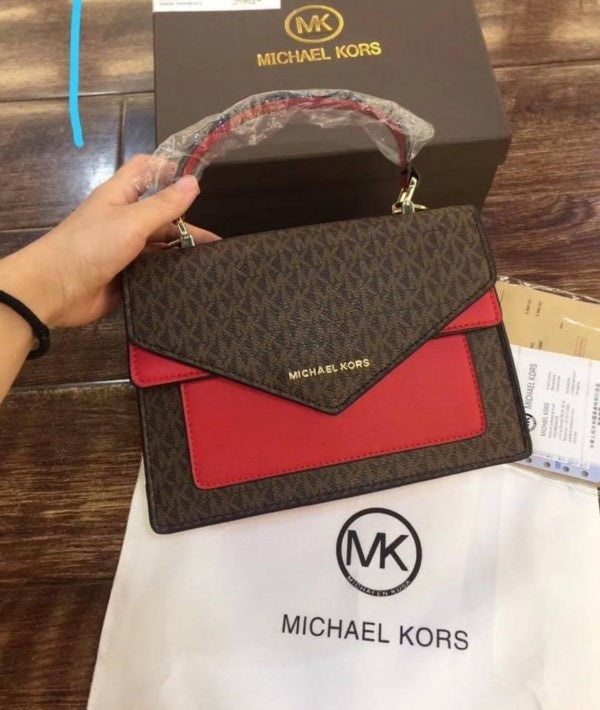 MICHAEL Michael Kors Ludlow Signature Leather Satchel Bag with box 72