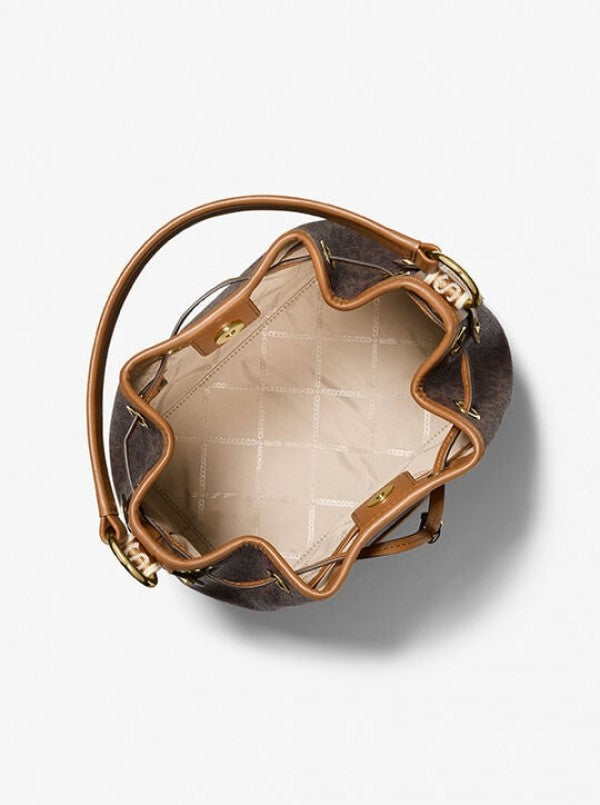 MICHAEL  MICHAEL  KORS MAEVE MEDIUM SIGNATURE LOGO BUCKET BAG  98