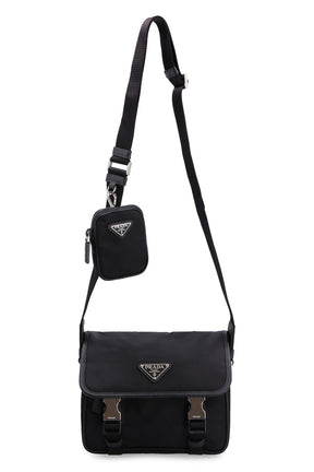 PRAD  A Black Re Nylon Messenger Bag 137