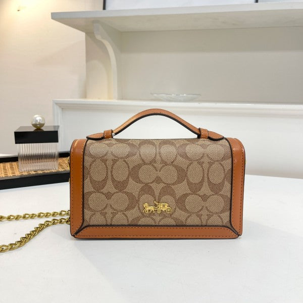 COAC  H handbag with dual belt with box 166