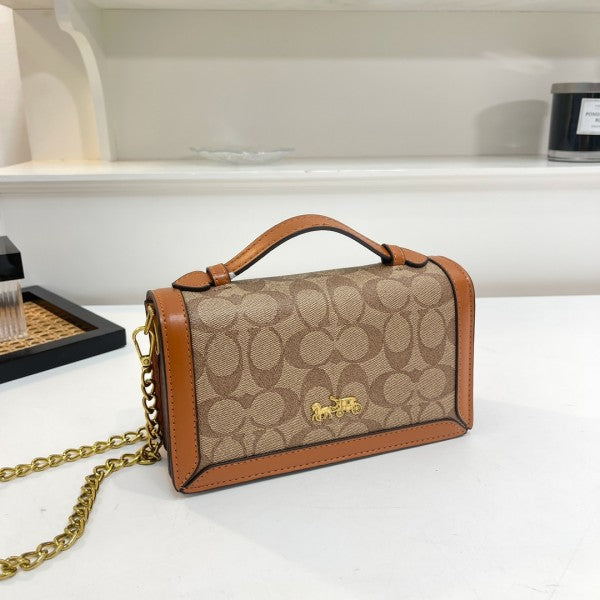 COAC  H handbag with dual belt with box 166