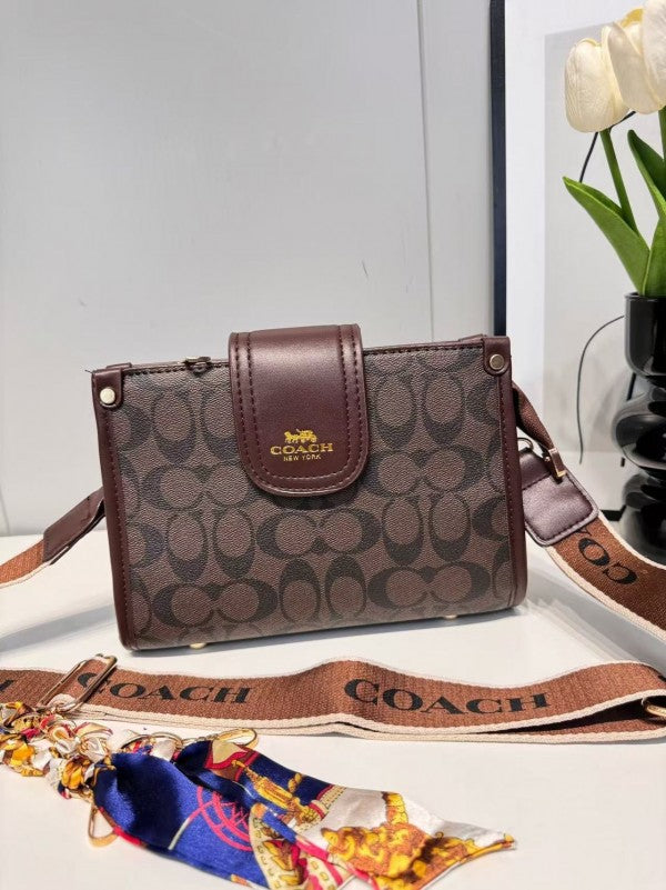 COAC  H sling bag with dual belts with OG folding box 163