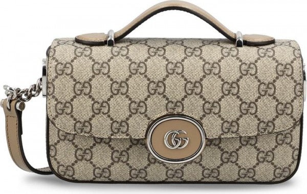 GUCC  I Petite GG small monogram shoulder bag with double box 176