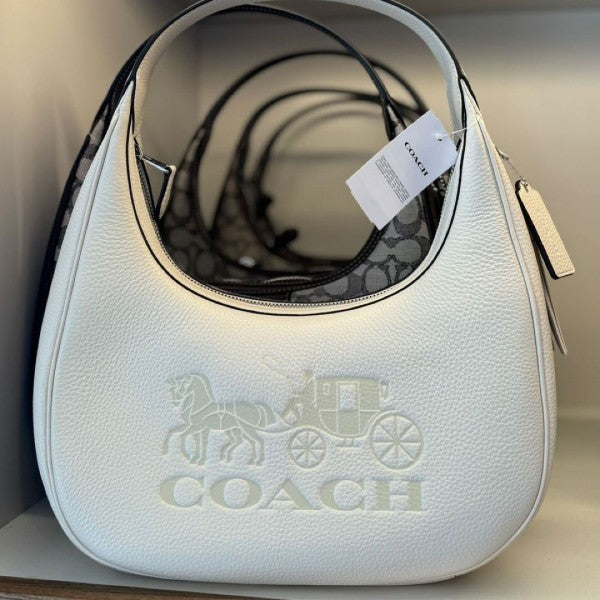 COAC  H CARMEN SHOULDER BAG IN SIGNATURE JACQUARD With folding box 192