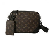 Louis  Vuitton  LV  X  Print  Messenger  Bag  Brown  Monogram  Unisex  Wid  Dust  Bag  (830  Brown)