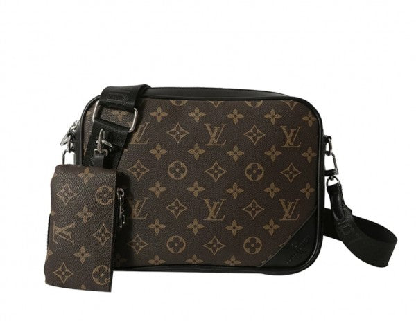Louis  Vuitton  LV  X  Print  Messenger  Bag  Brown  Monogram  Unisex  Wid  Dust  Bag  (830  Brown)