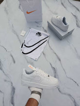 Nik e. Airforce 1 white pure leather semi ua quality with dust bag and carry bag