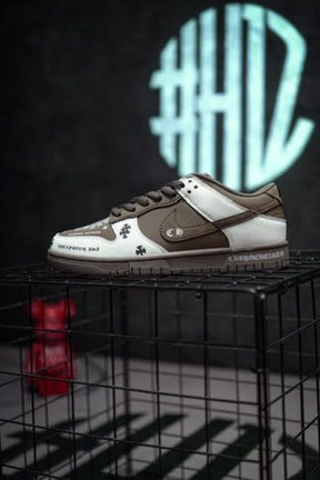 Nike SB Dunk Low Chrome Heart White Cocoa Sneakers
