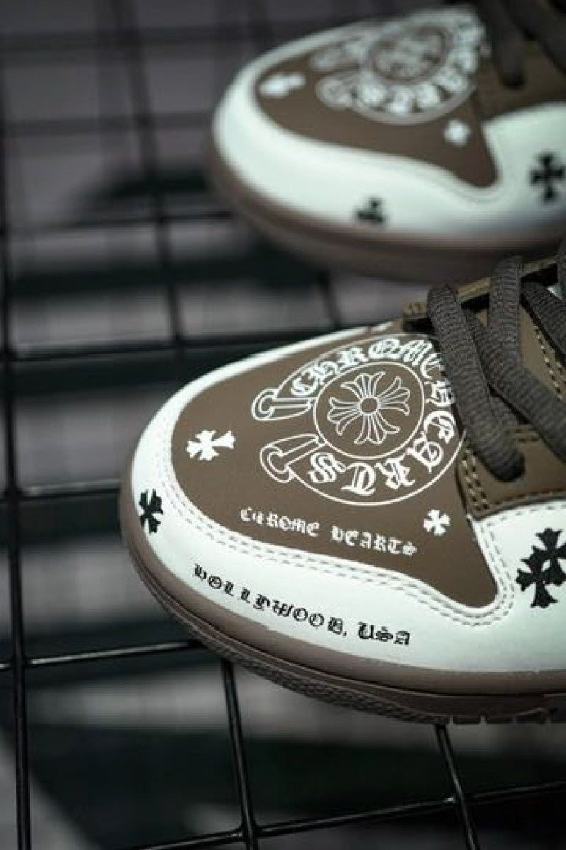 Nike SB Dunk Low Chrome Heart White Cocoa Sneakers