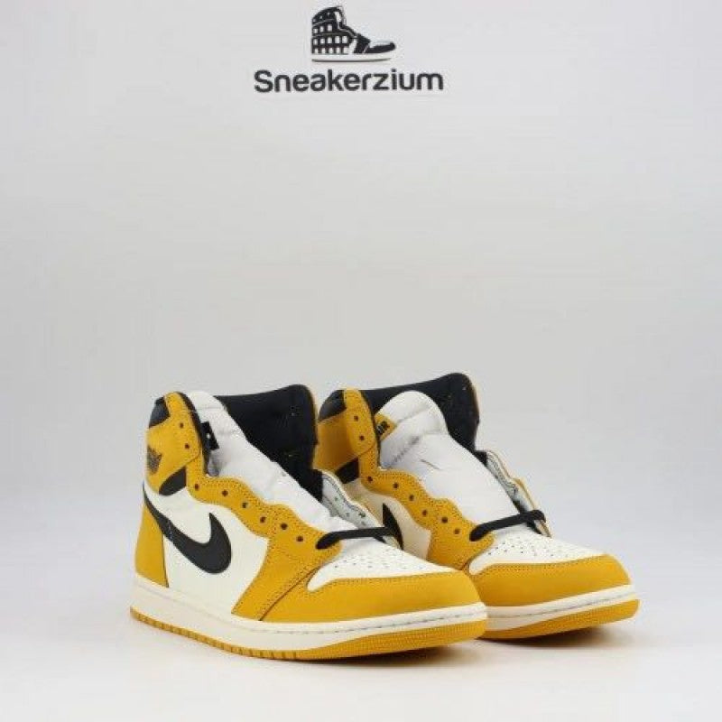 Nikee Air Jordan 1 High Retro OG Yellow Ocher Black Semi Ua