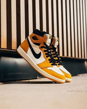Nikee Air Jordan 1 High Retro OG Yellow Ocher Black Semi Ua