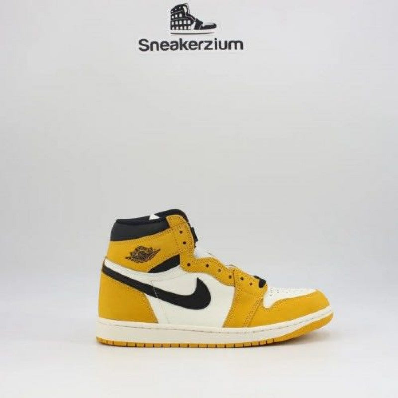 Nikee Air Jordan 1 High Retro OG Yellow Ocher Black Semi Ua