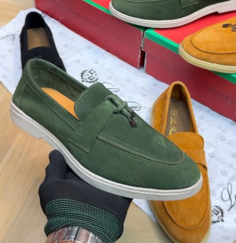 Green Tan Loro Piana summer walks