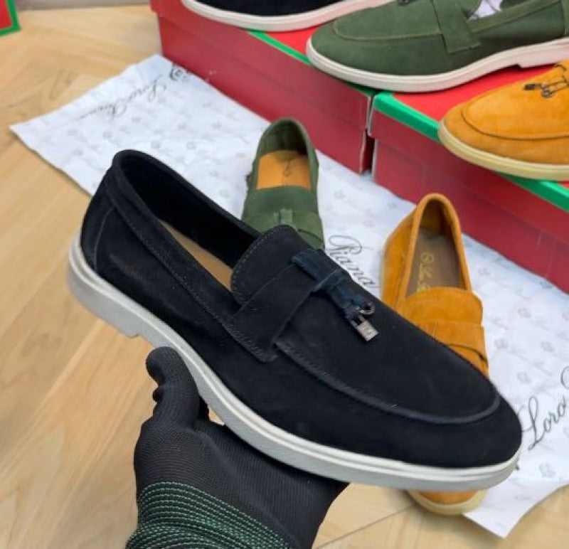 Black Loro Piana summer walks 4303