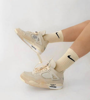 Air Jordan Retro 4 Off White Sail Semi UA (198)