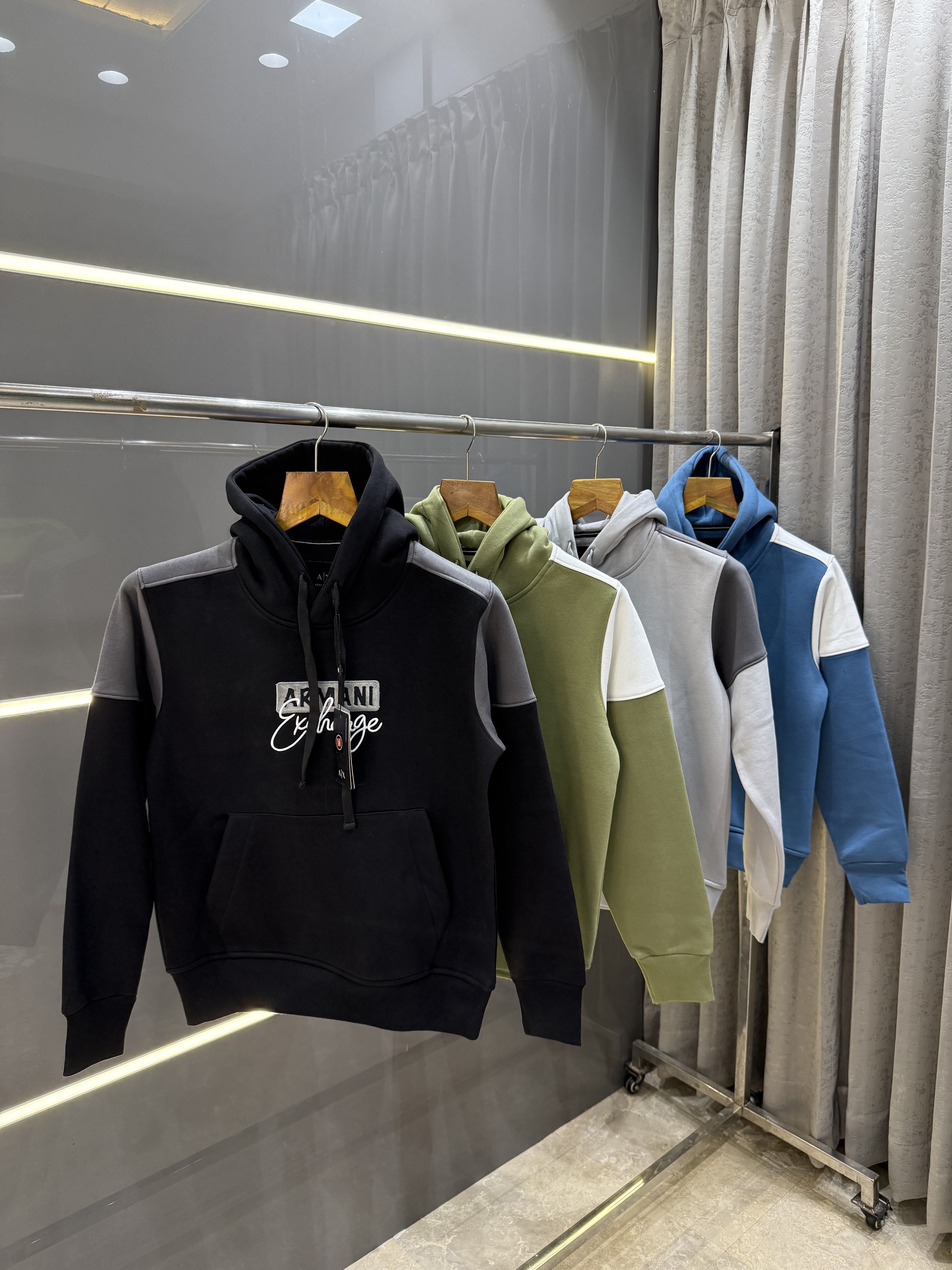 ARMAN.I GREY EMBROIDERY PRINT PREMIUM HOODIE